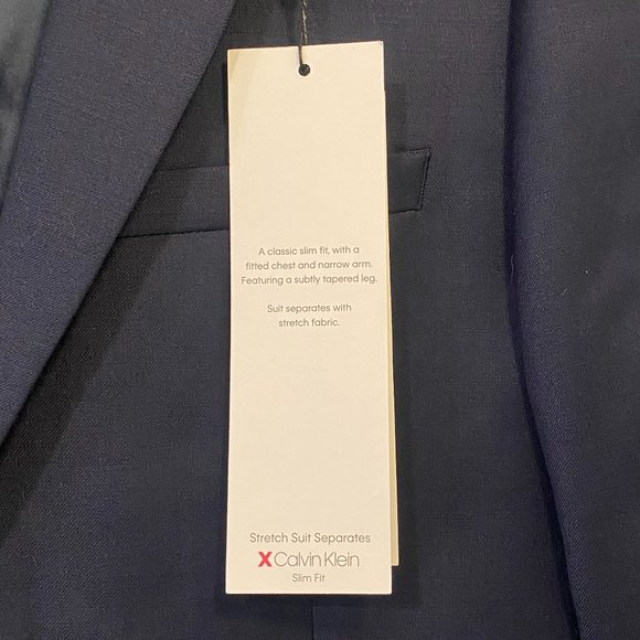 Calvin Klein Malbin 2 Button Slim Fit Suit Jacket Size 40 R NEW WITH TAGS - Picture 6 of 6